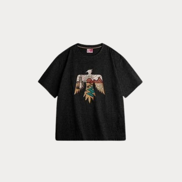 Men’s Vintage Thunderbird T-Shirt – Heavyweight Navajo Embroidered Tee