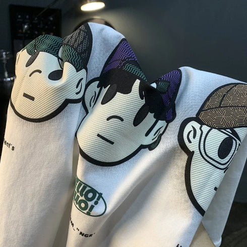 Premium Men's Artistic T-Shirt – Summer Loose Fit Short Sleeve Top, Trendy Youth Casual Streetwear