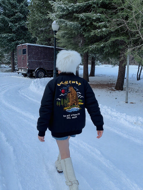 Thick Embroidered Baseball Winter Jacket