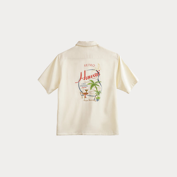 Men’s Hawaiian Embroidered Shirt – Summer Cuban Collar Vacation Top