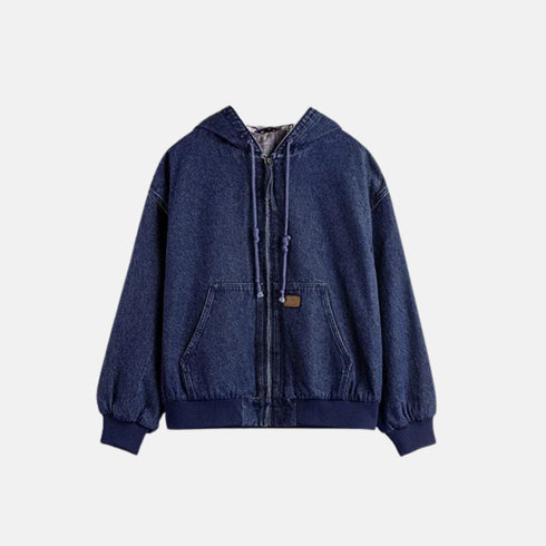 Retro Denim hooded Jacket