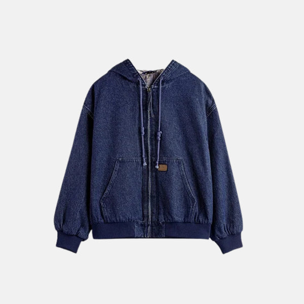Retro Denim hooded Jacket