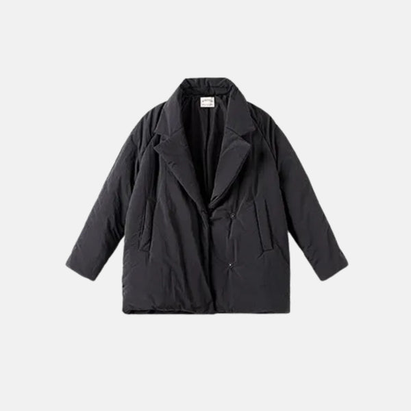 Cotton-padded Lapel Coat Puffer Jacket