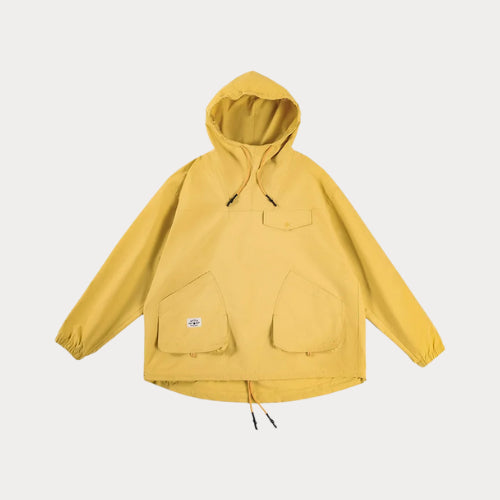 Mountain Outdoor Hooded Windbreaker – Oversized Multi-Pocket Climbing Parka Jacket