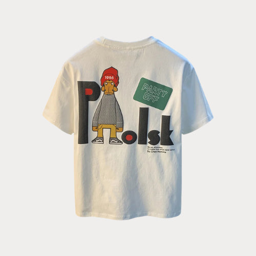 Premium Men's Printed T-Shirt – Loose Fit Half Sleeve Tee, Comfortable & Trendy Everyday Style