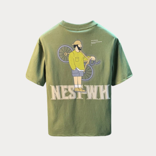 Premium Men's Printed T-Shirt – Trendy Literary Youth Style Short Sleeve Top