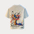 Premium Men's Graffiti T-Shirt – Summer Loose Fit Painted Short Sleeve Top, High-Grade Streetwear