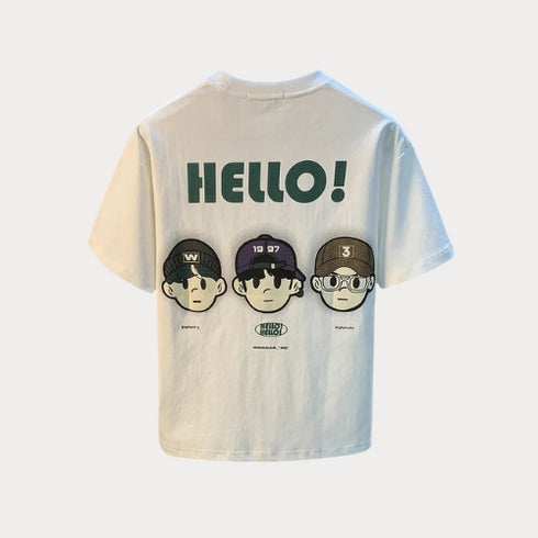 Premium Men's Artistic T-Shirt – Summer Loose Fit Short Sleeve Top, Trendy Youth Casual Streetwear