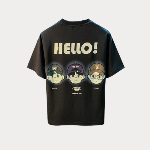 Premium Men's Artistic T-Shirt – Summer Loose Fit Short Sleeve Top, Trendy Youth Casual Streetwear