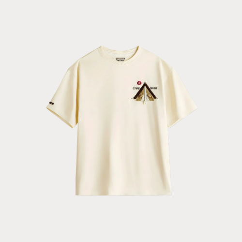 Unisex Vintage Patchwork T-Shirt – Embroidered Heavyweight Cotton Tee