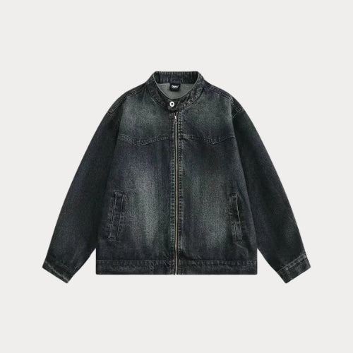 Premium Street Punk Hip Hop Denim Jacket – Oversized Urban Outerwear for Spring & Autumn