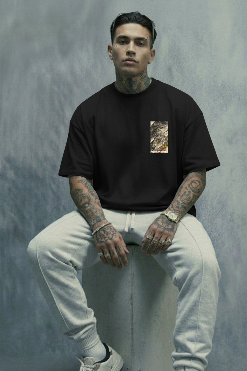 oddfish hawk tee black