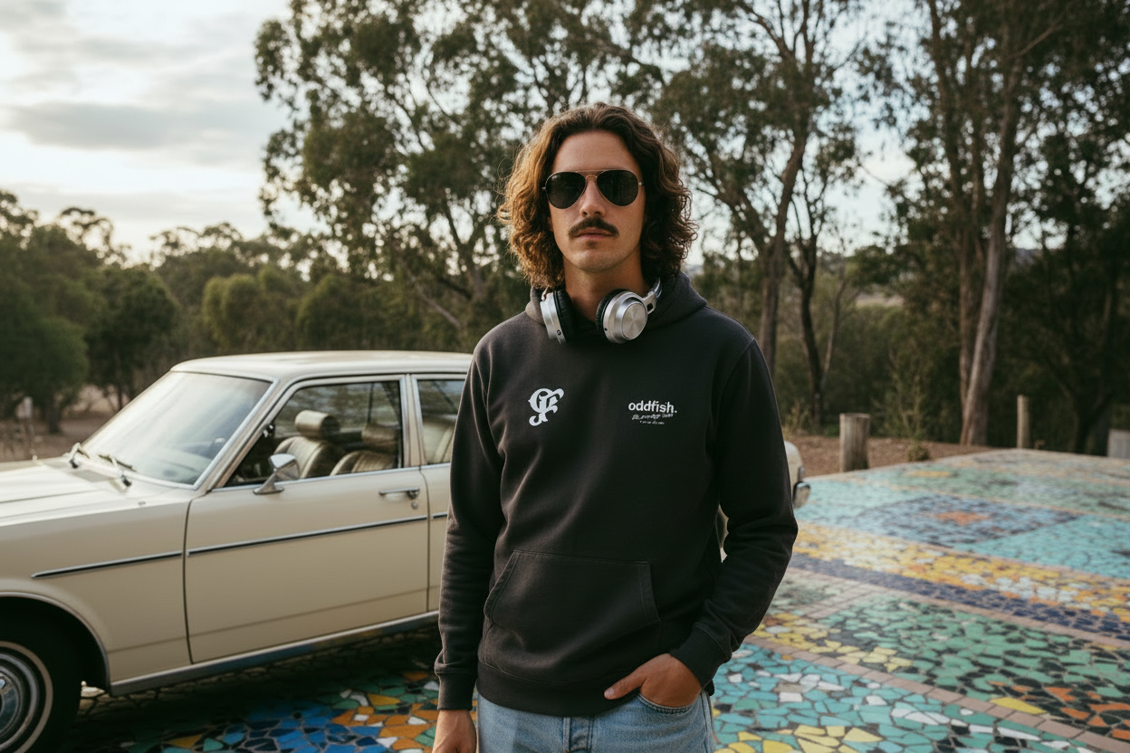 OddFish Hoodie Lifestyle Mockup