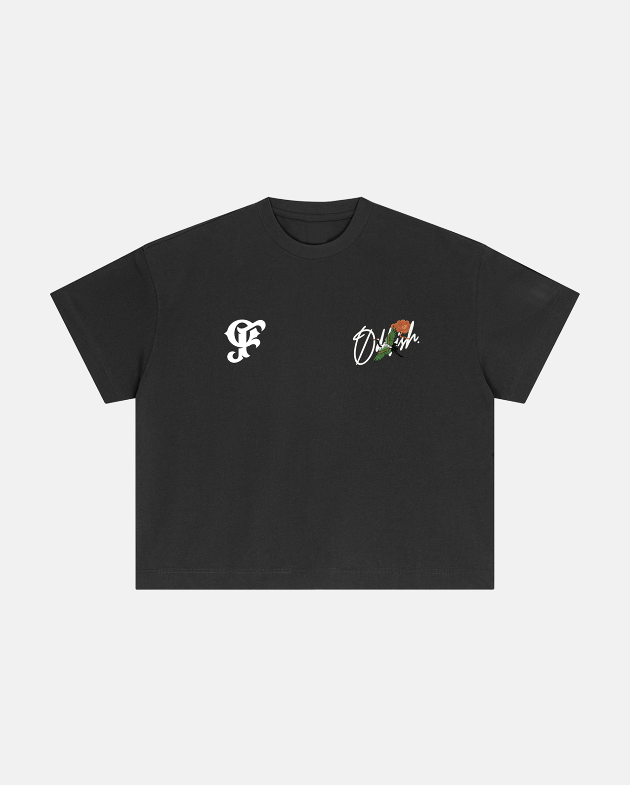 crane and clouds tee v2 dark gray