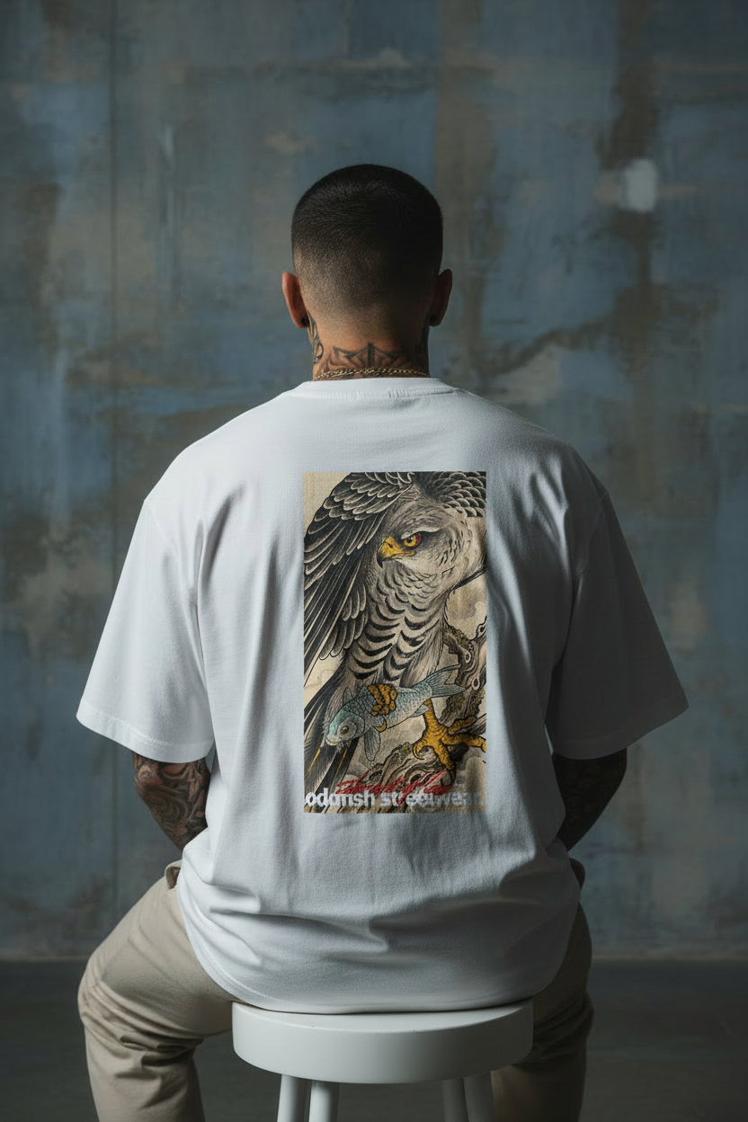 oddfish hawk tee white